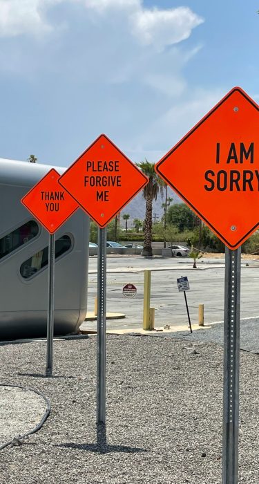 Signs with different forms of the apology languages. A step-by-step guide on how to use apology languages to repair a relationship, designed by a Registered Clinical Counsellor in BC.