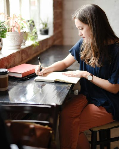 A UBC Student journalling after Counselling in Kitsilano